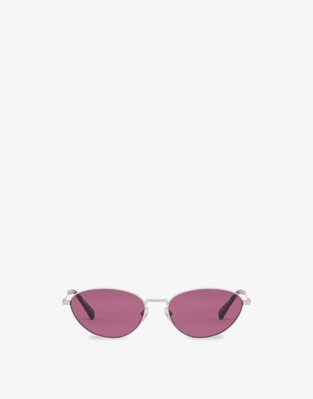 Occhiali da sole in metallo Viola magenta Moschino 0