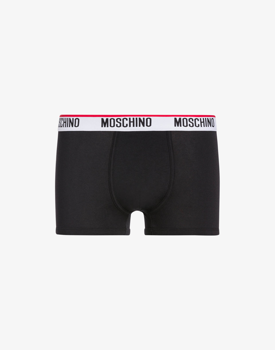 Boxer de algodón con logo Negro Moschino 0