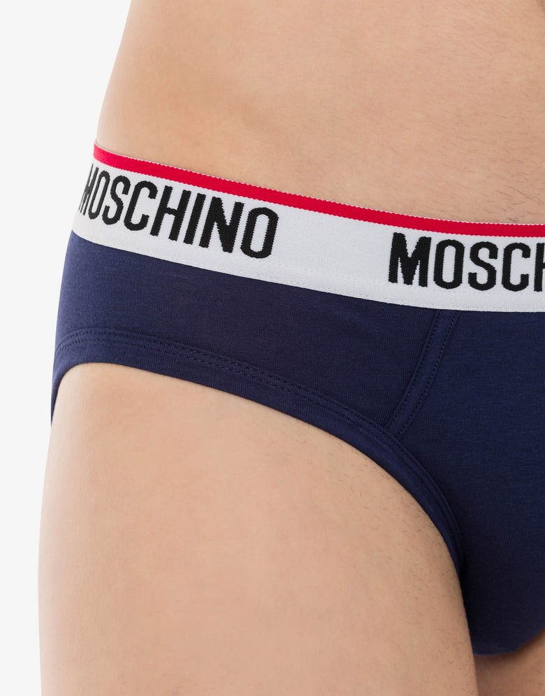 Set of 2 Logo Band briefs Blue Moschino 3