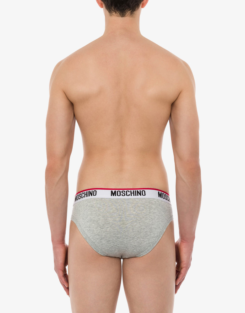 Set of 2 Logo Band briefs Light grey Moschino 2