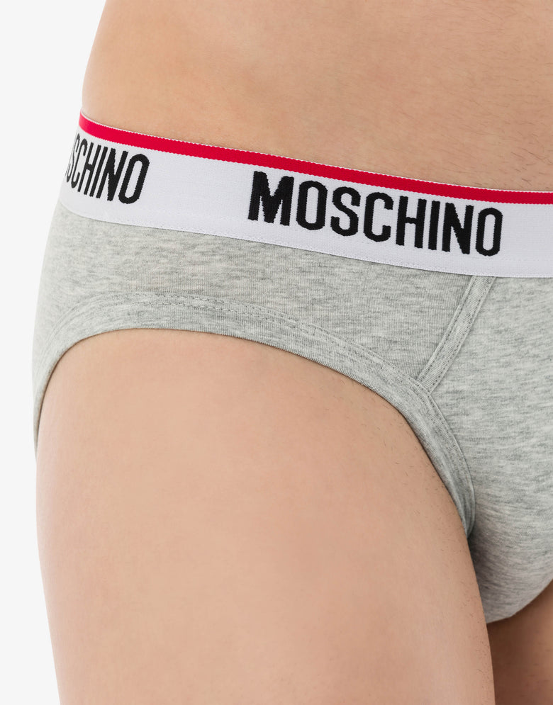 Set of 2 Logo Band briefs Light grey Moschino 3