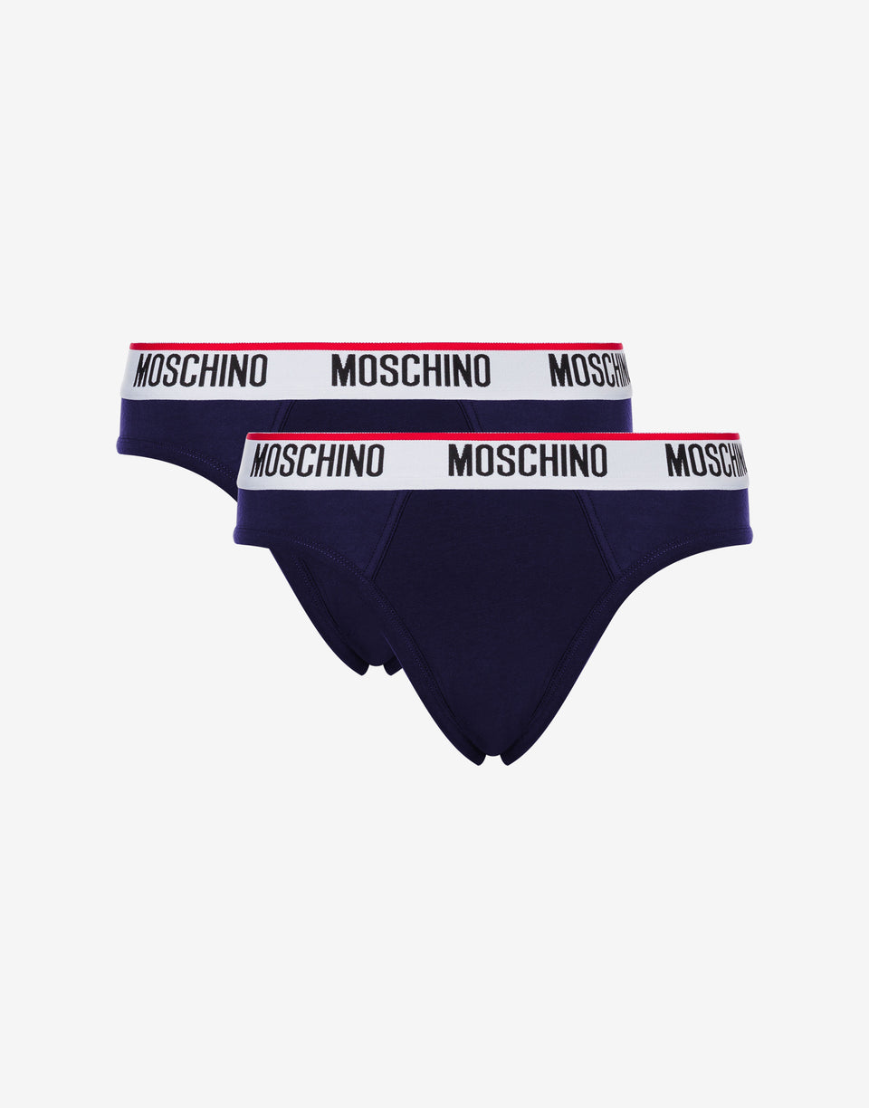 Set of 2 Logo Band briefs Blue Moschino 0