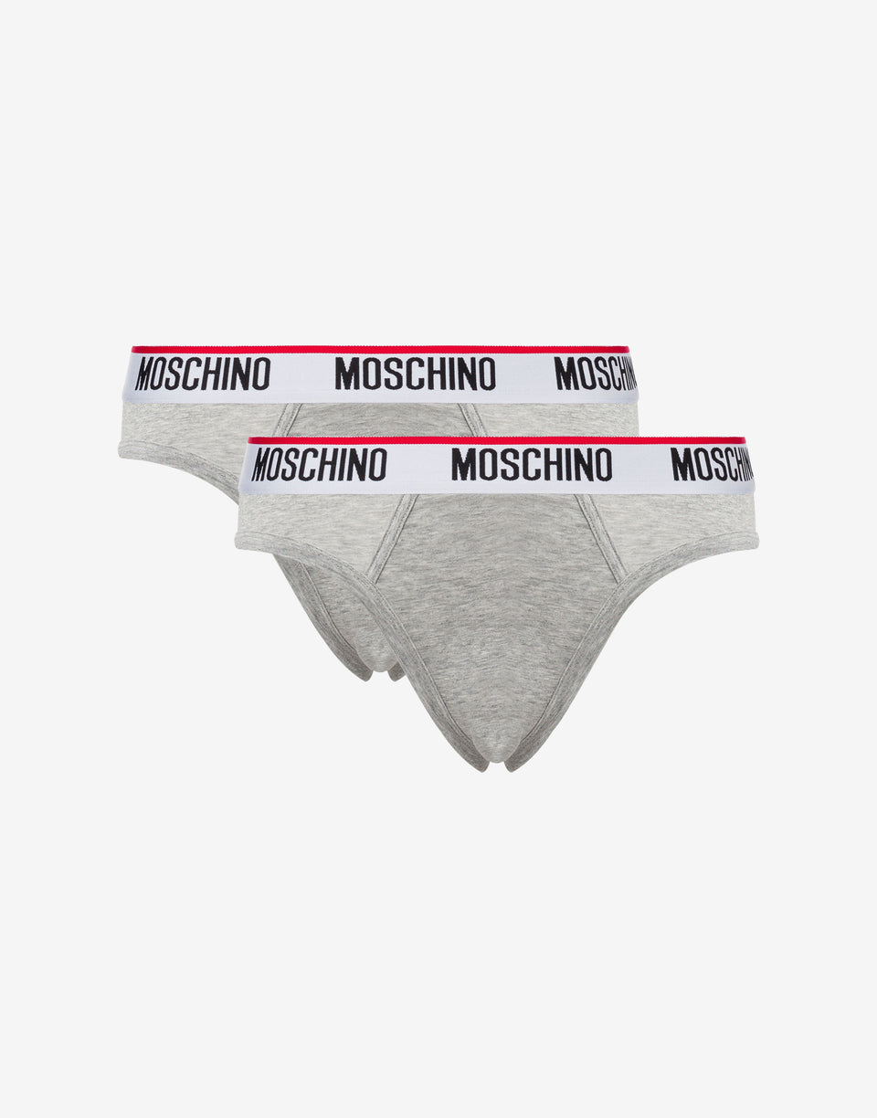 Set of 2 Logo Band briefs Light grey Moschino 0