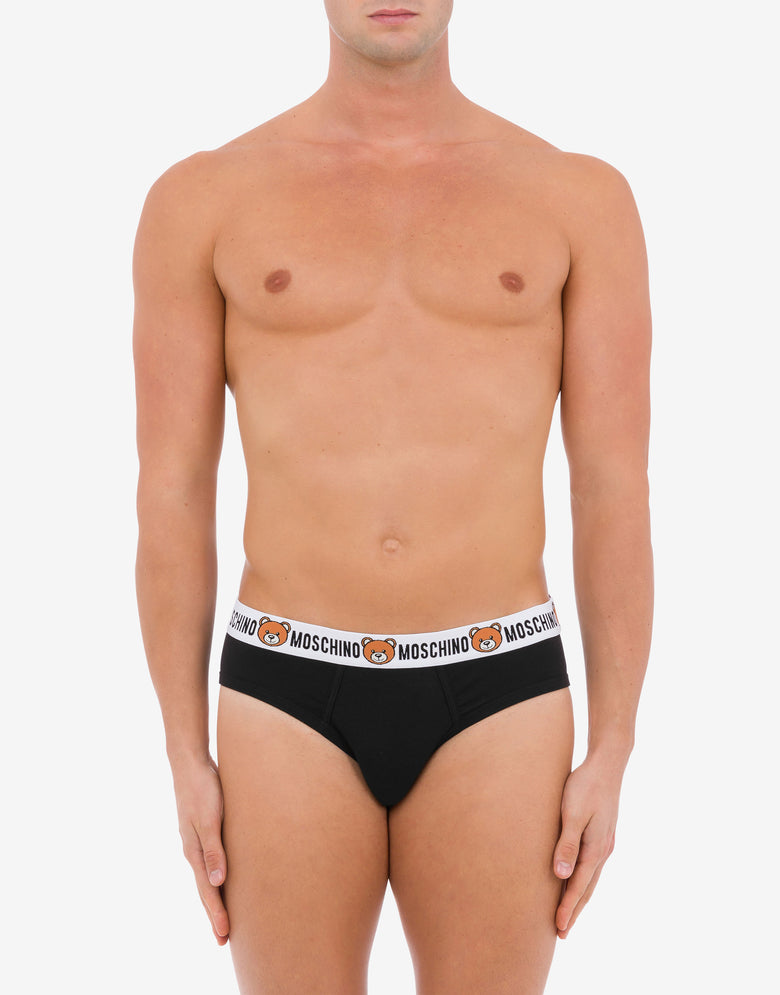 Teddy Elastic Band set of 2 briefs Black Moschino 1