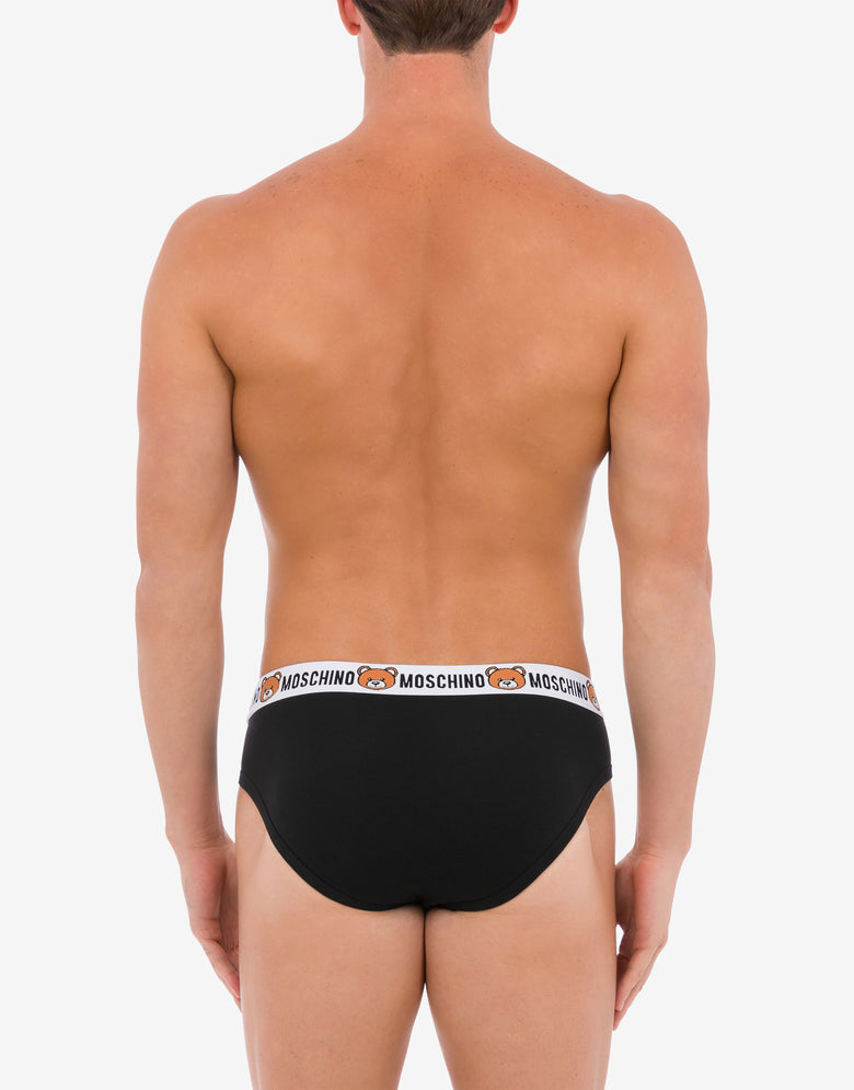Teddy Elastic Band set of 2 briefs Black Moschino 2