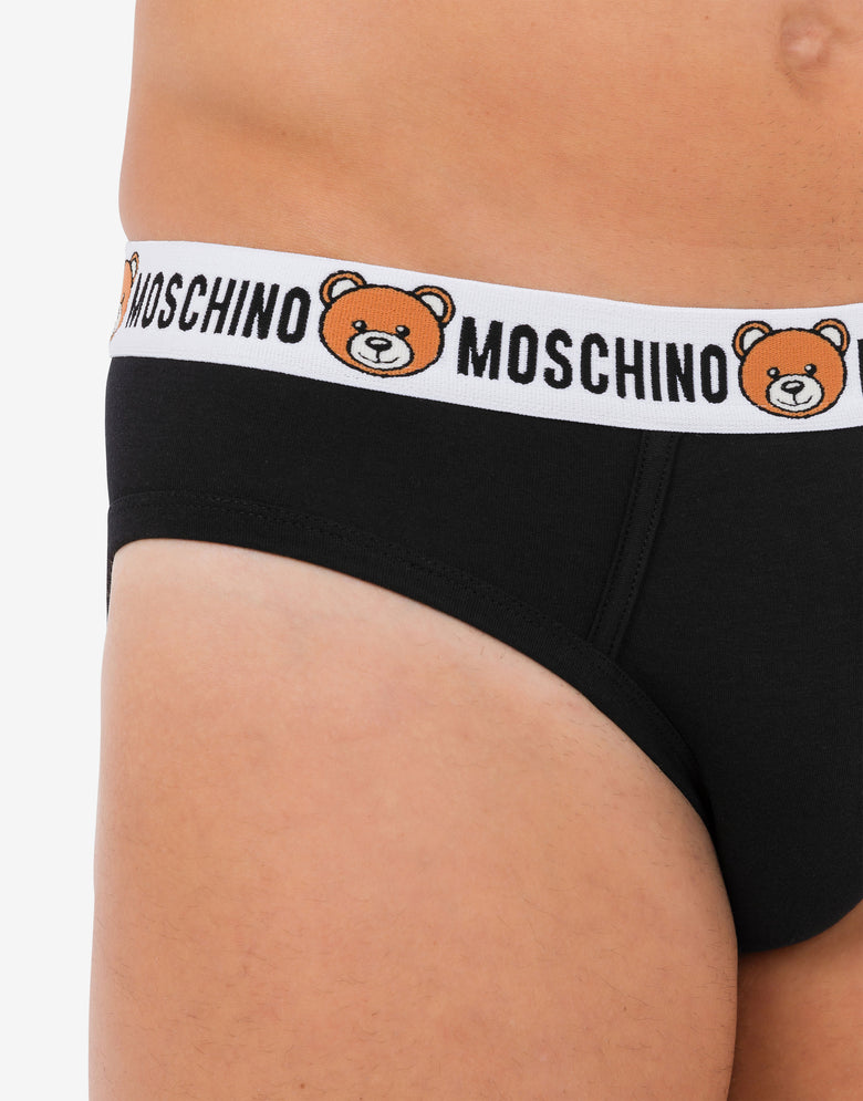 Teddy Elastic Band set of 2 briefs Black Moschino 3