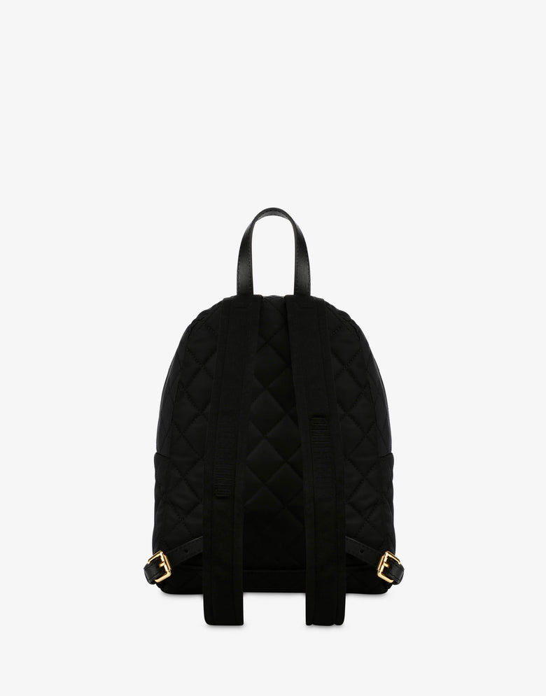 Quilted backpack with logo  Moschino 1