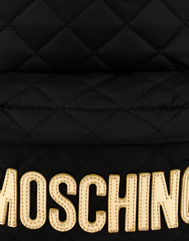 Quilted backpack with logo  Moschino 3