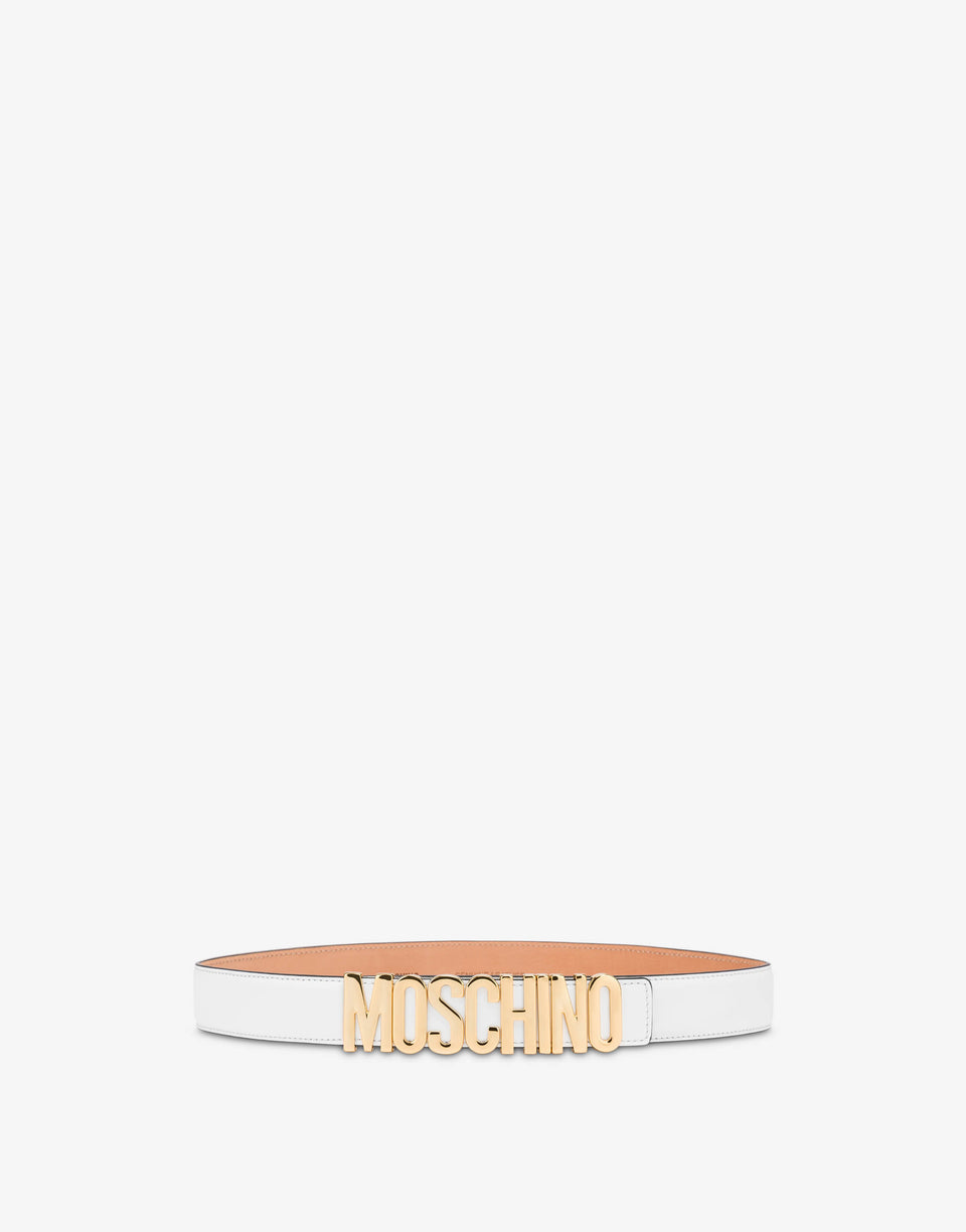 Belt Lettering Logo White Moschino 0