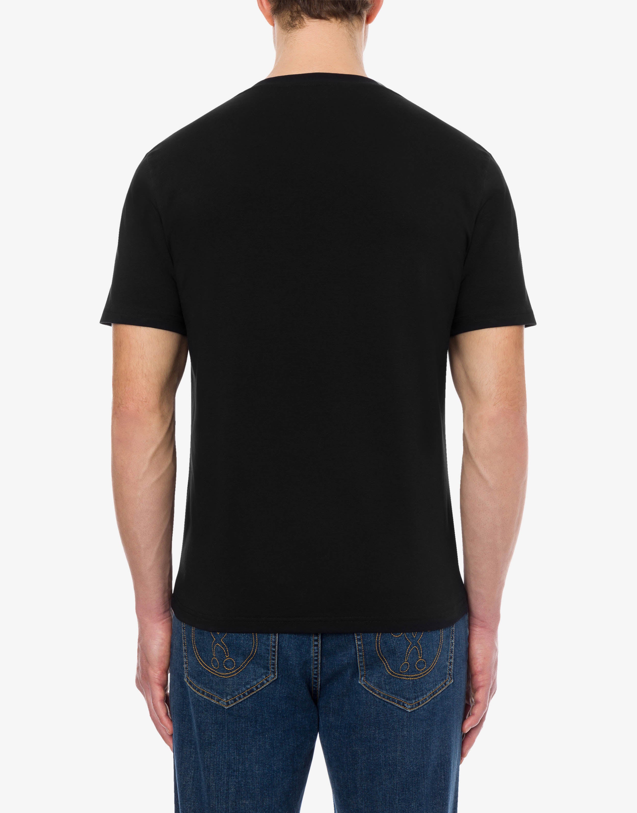Stretch jersey t-shirt with logo | Moschino