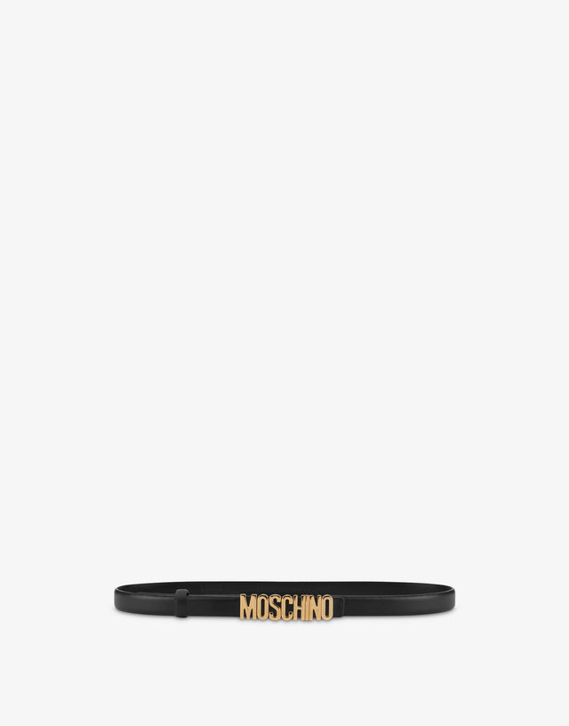 Cintura con mini logo Lettering Nero Moschino 0