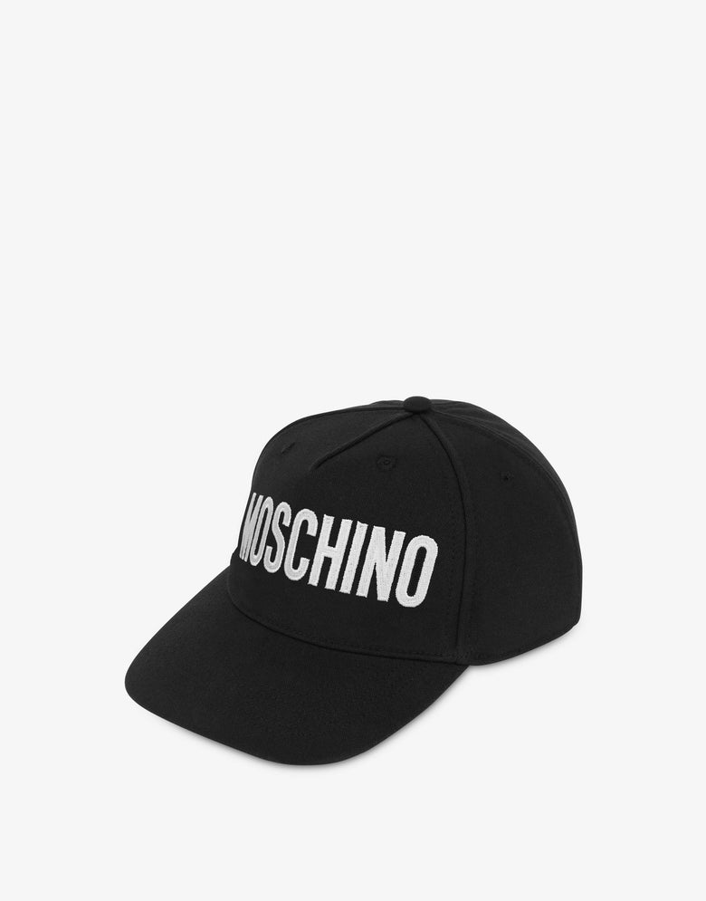 Logo Embroidery canvas hat  Moschino 2