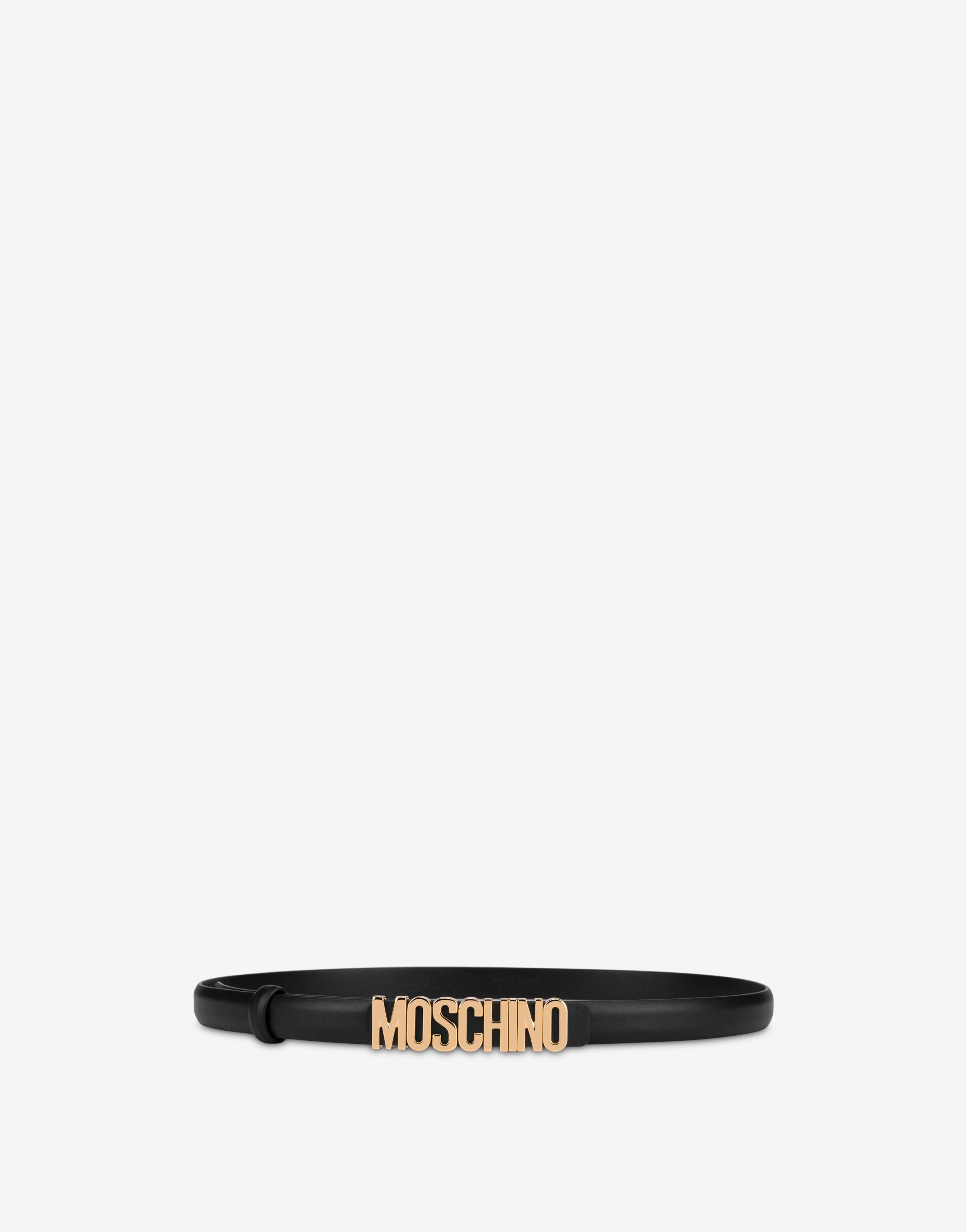 MOSCHINO - LOGO BELT / ロゴ入りレザーベルト Moschino logo-buckle Belt | Black | FARFETCH