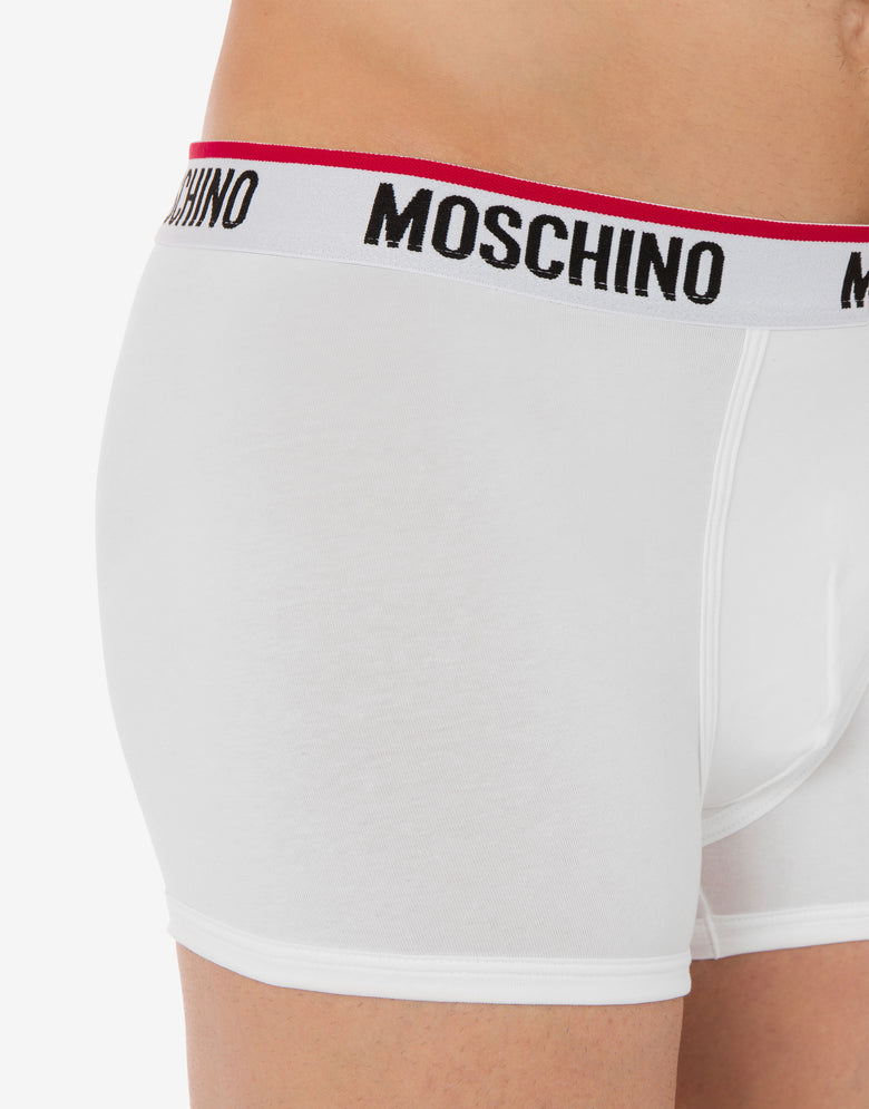Logo Band set of 2 jersey stretch boxers White Moschino 3