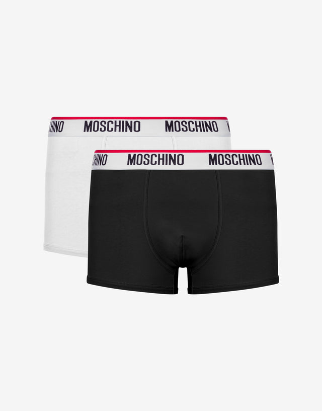 Set di 2 boxer in jersey stretch Logo Band Nero Moschino 0