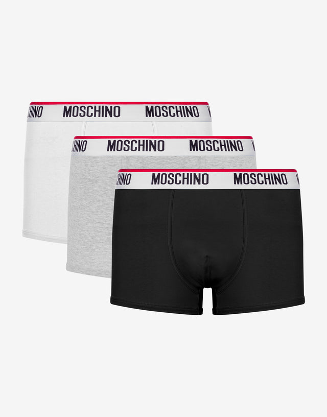 Set di 3 boxer Logo Band Nero Moschino 0