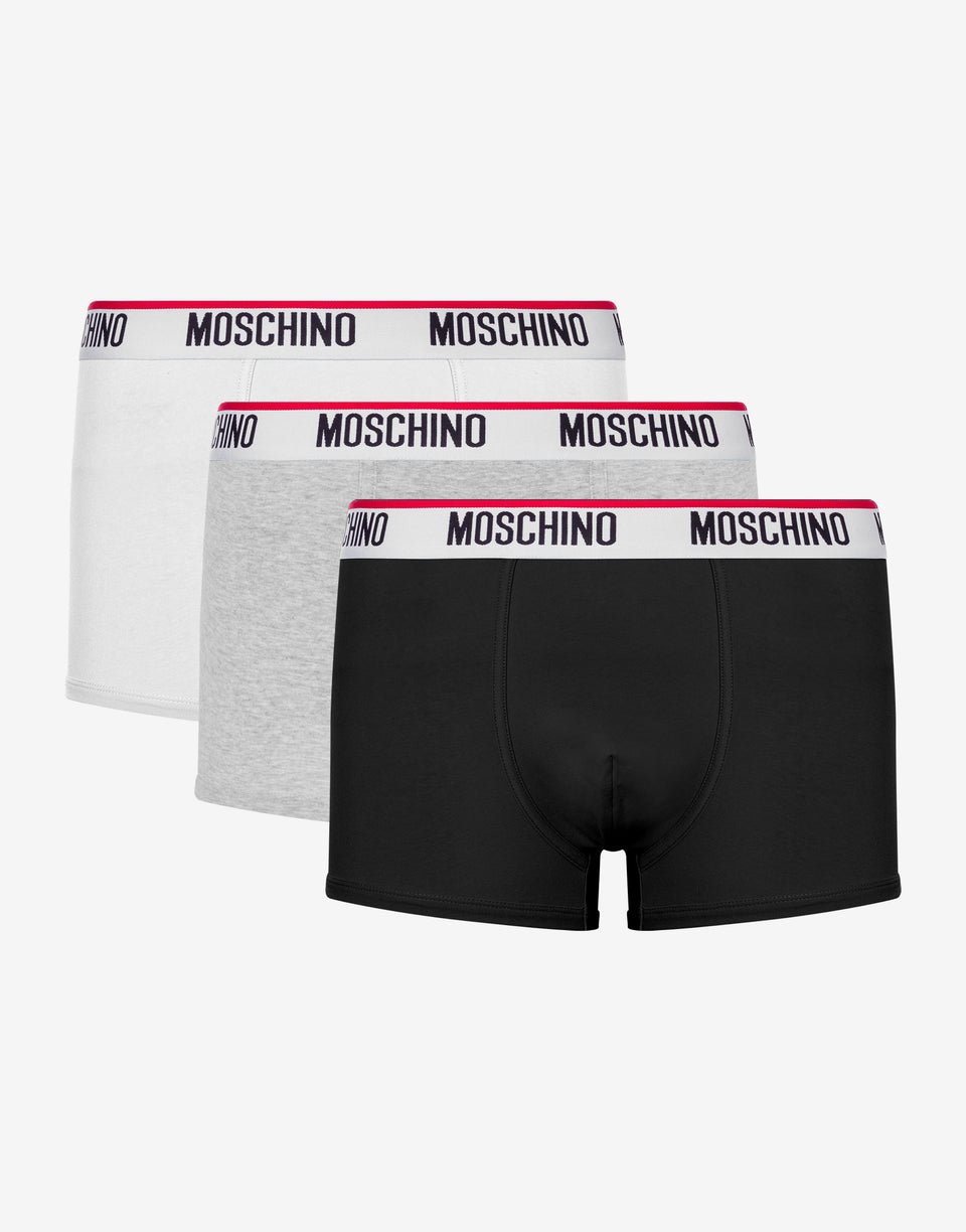 Logo Band set of 3 boxers Black Moschino 0
