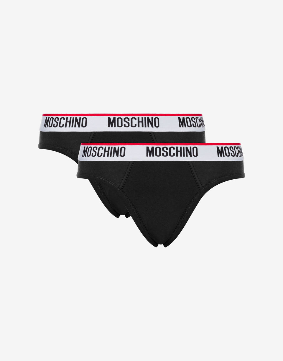 Logo Band set of 2 stretch briefs Black Moschino 0