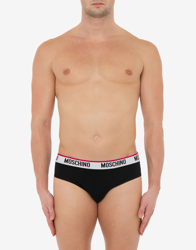 Set di 2 slip stretch Logo Band Nero Moschino 1
