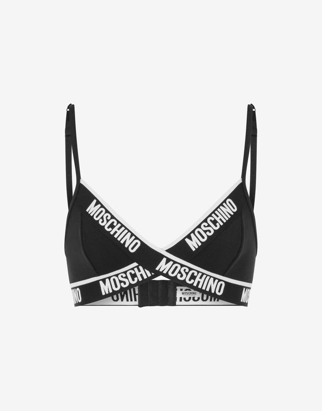 徽标带弹力文胸 黑色 Moschino 0