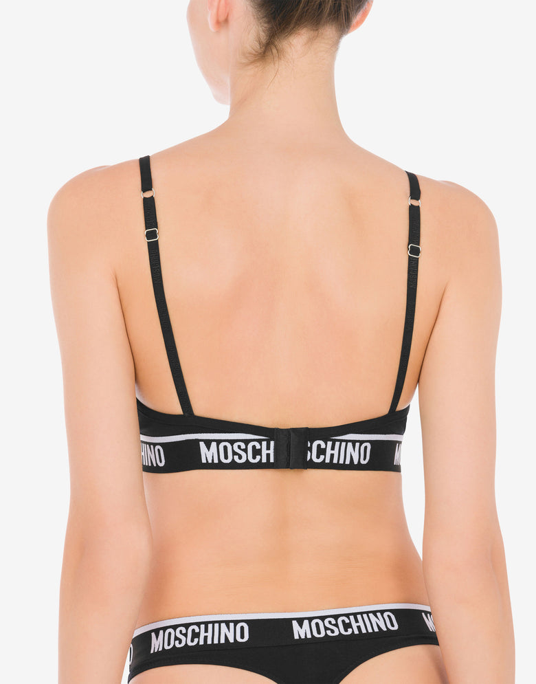 徽标带弹力文胸 黑色 Moschino 2