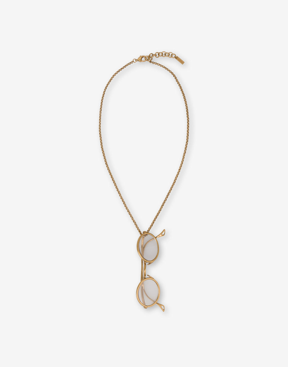 Halskette mit Brillenanhänger Gold Moschino 0