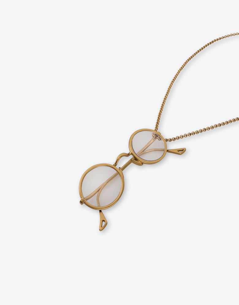 Halskette mit Brillenanhänger Gold Moschino 1