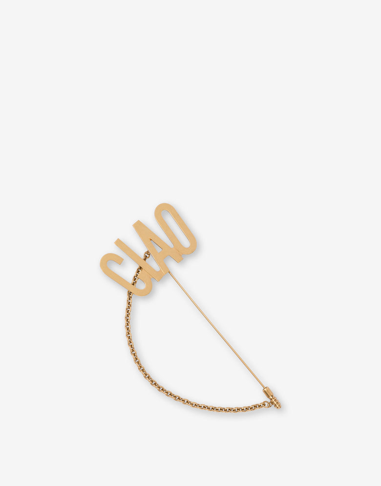 Maxi épingle avec chaîne CIAO Or Moschino 2