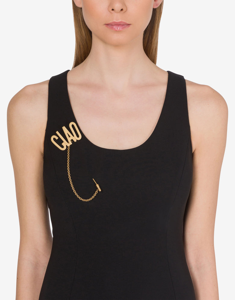 Maxi épingle avec chaîne CIAO Or Moschino 3
