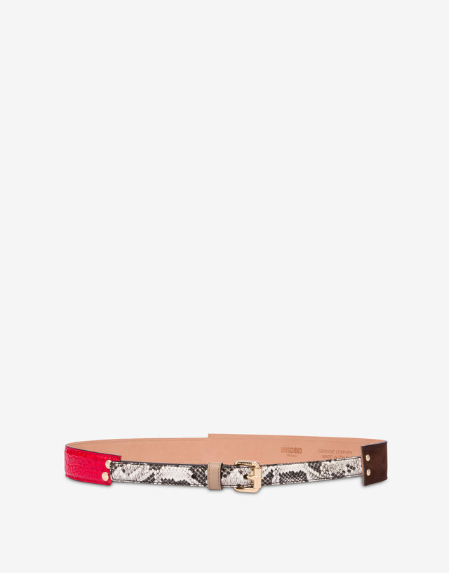 Patchwork belt Multicoloured Moschino 0