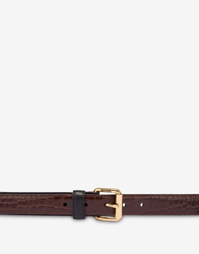 Calf patchwork belt Multicoloured Moschino 1