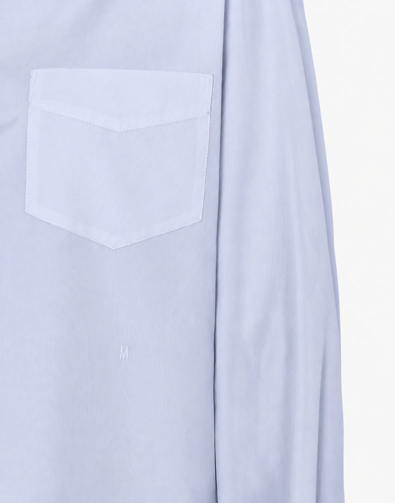 Chemise en popeline de coton Bleu clair Moschino 3