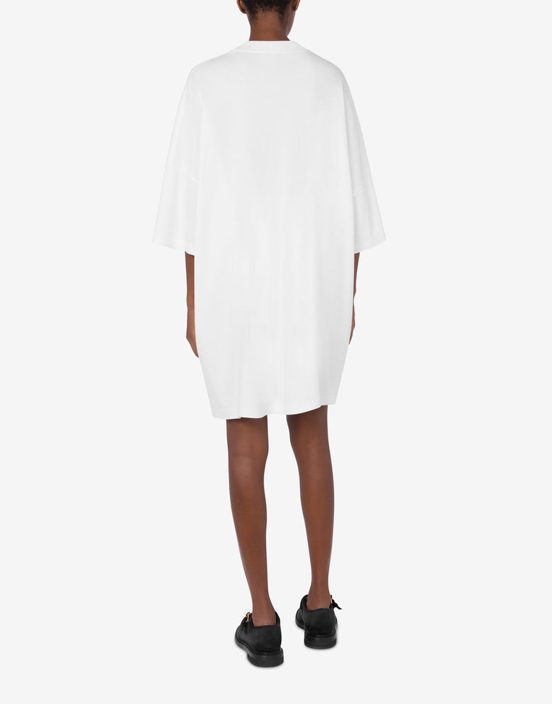 Dress in interlock cotton Love White Moschino 3