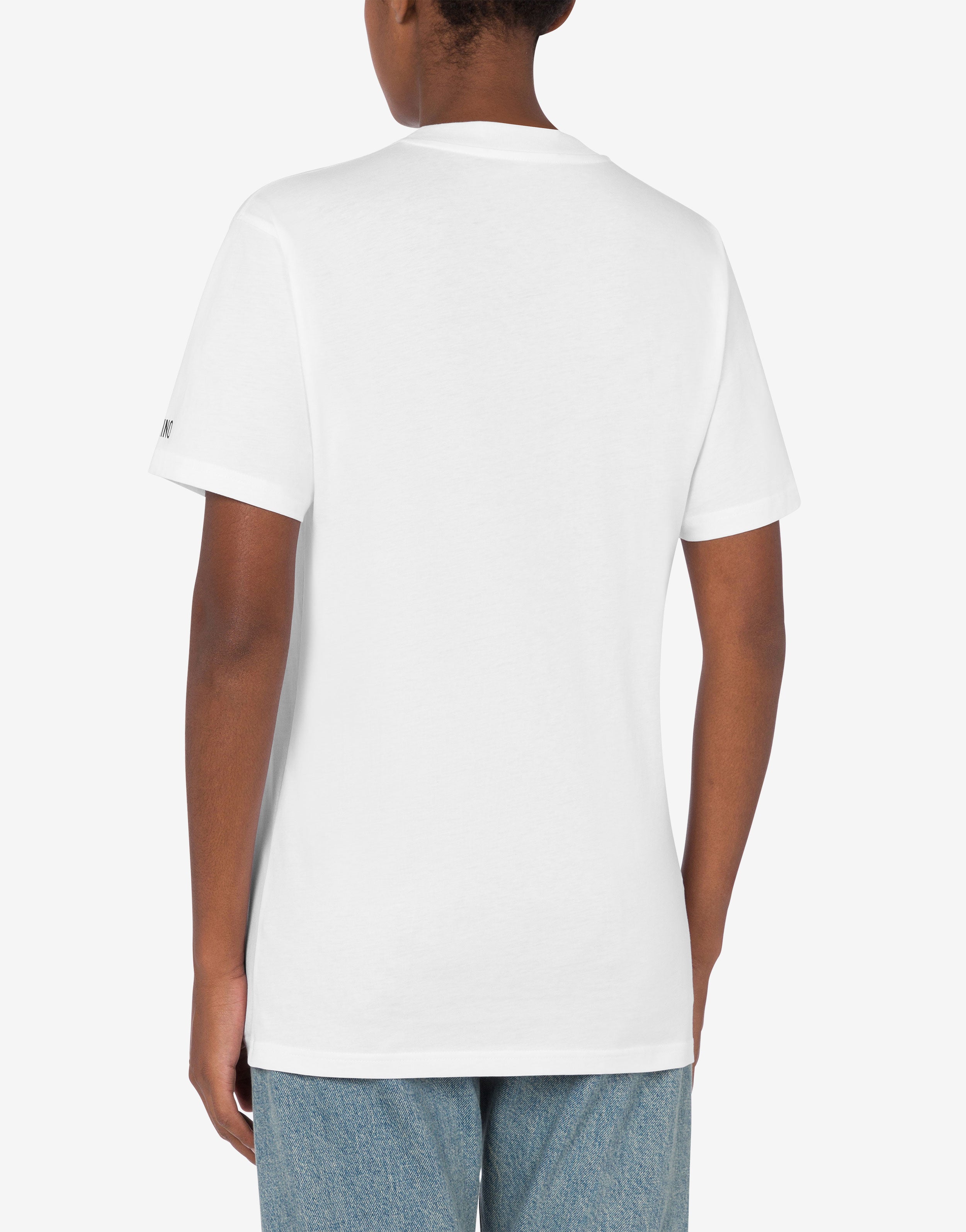 【MOSCHINO】 オーガニックジャージーTシャツ 'Nice!' T-shirt in organic jersey Love | Moschino