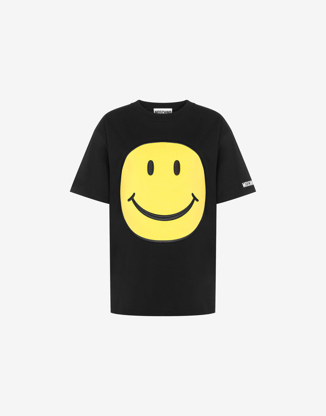 T-shirt in organic jersey Smiley® Black Moschino 0