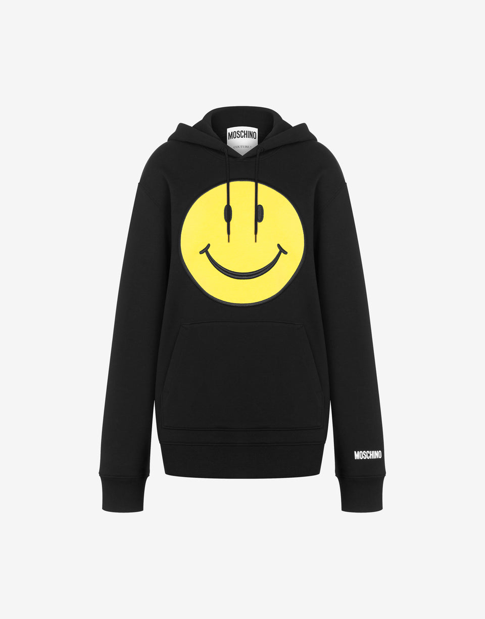 Sweatshirt in organic cotton Smiley® Black Moschino 0