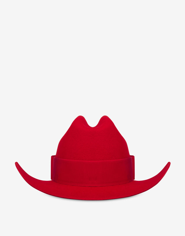 Woolen felt hat Red Moschino 0