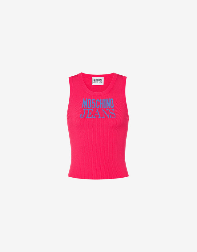 Débardeur à logo Rose fluo Moschino Jeans 0
