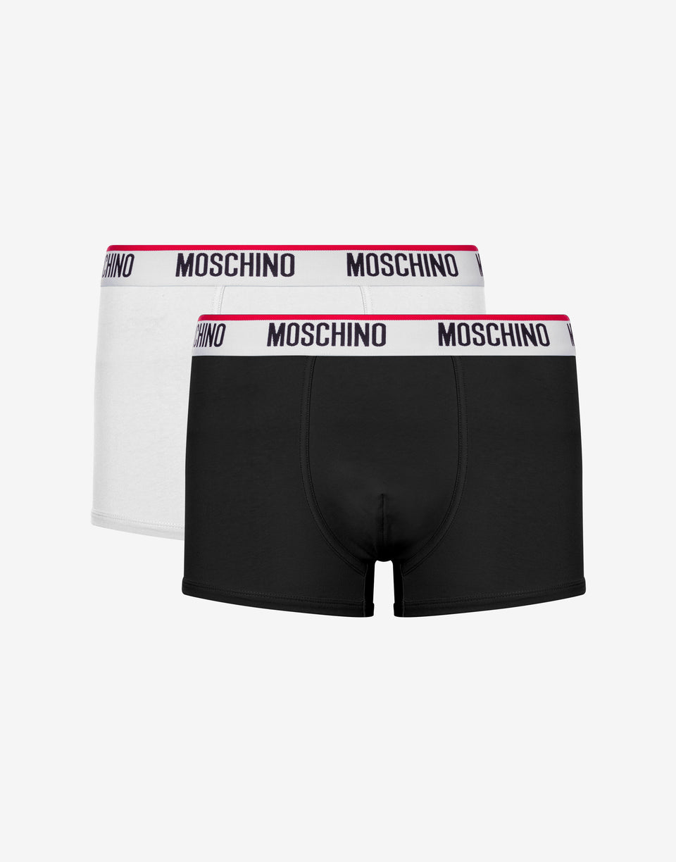Logo Band ストレッチ ジャージー ボクサー 2枚セット  Moschino 0
