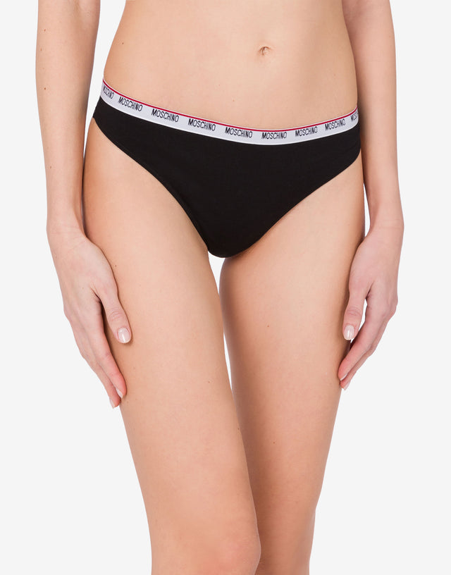 Set of 3 Stretch Jersey Briefs Logo Band Multicoloured Moschino 1