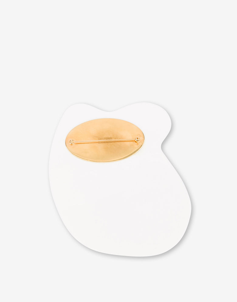 EggsMaxi broche Blanco Moschino 1