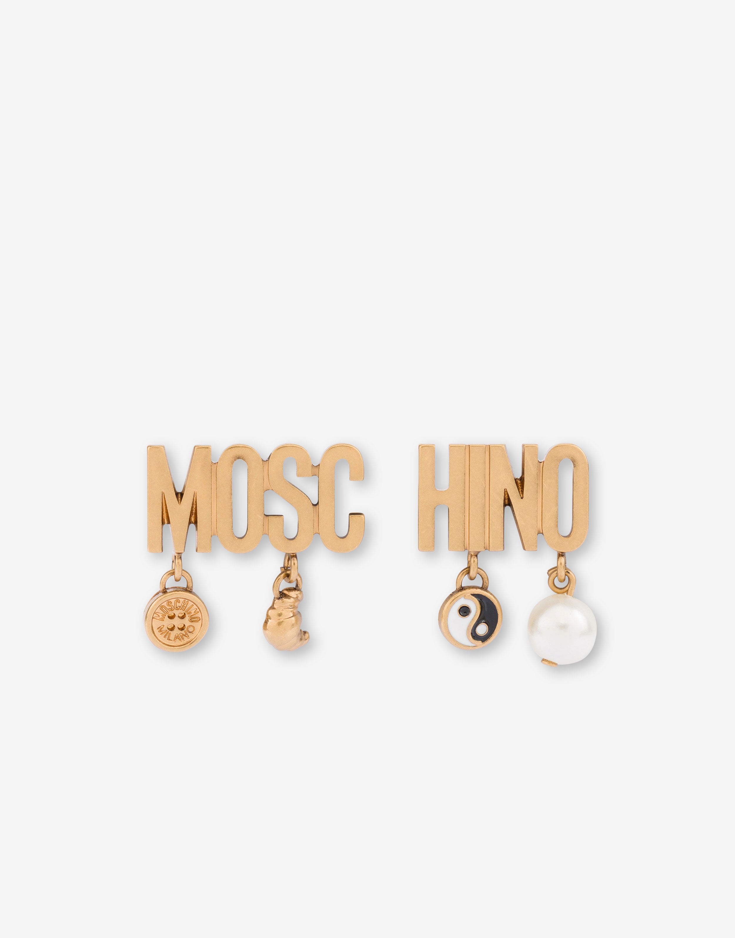 【送料&関税込】Moschino Logo Lettering Drop Earrings Lettering Drop Earrings | Moschino