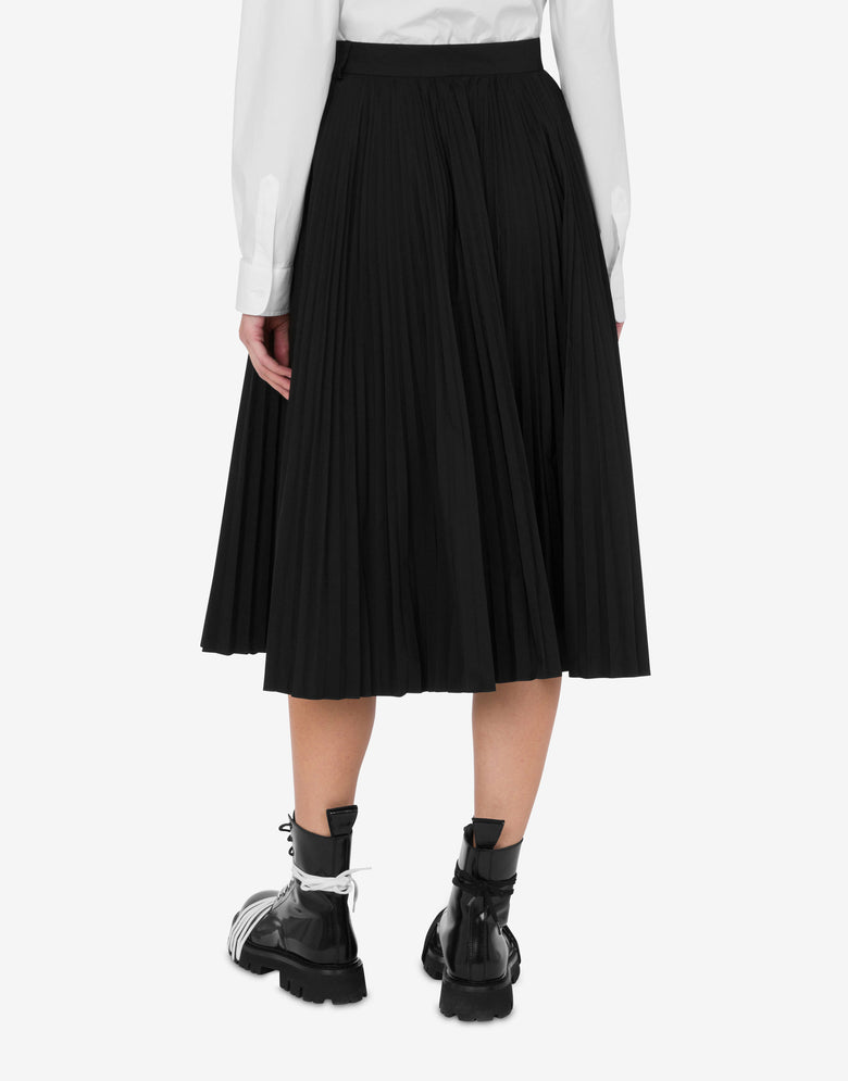 Falda de tela de mezcla de algodón Negro Moschino 2