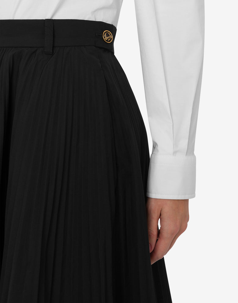 Falda de tela de mezcla de algodón Negro Moschino 3