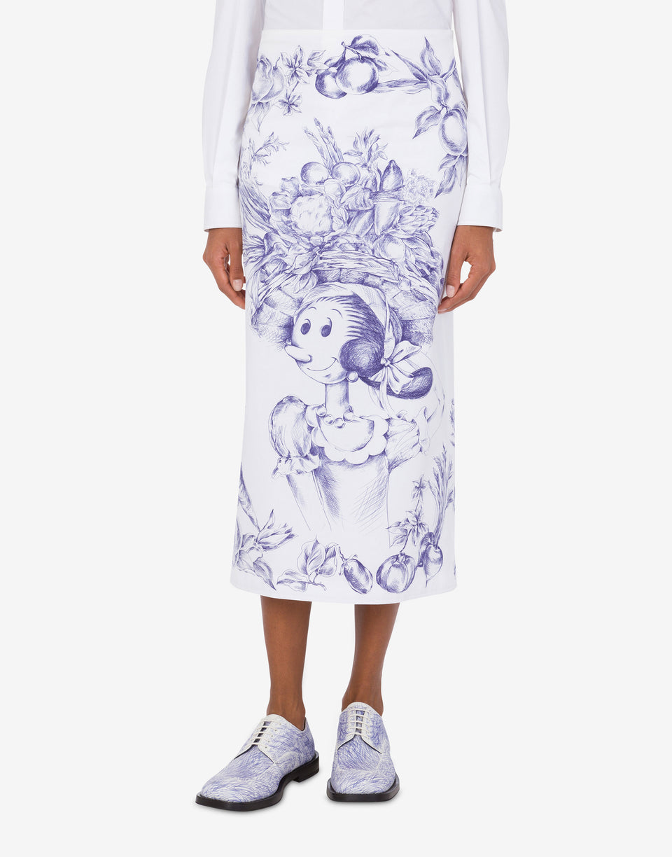 Olivia poplin skirt White Moschino 1
