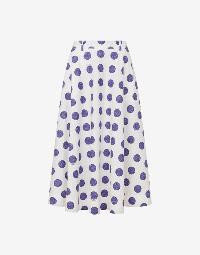 Biro Polka Dots poplin skirt White Moschino 0