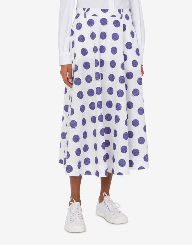 Biro Polka Dots poplin skirt White Moschino 1