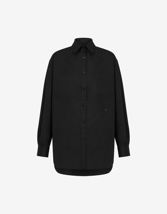 Stretch poplin shirt Black Moschino 0