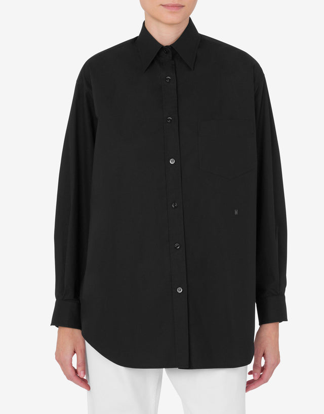 Stretch poplin shirt Black Moschino 1