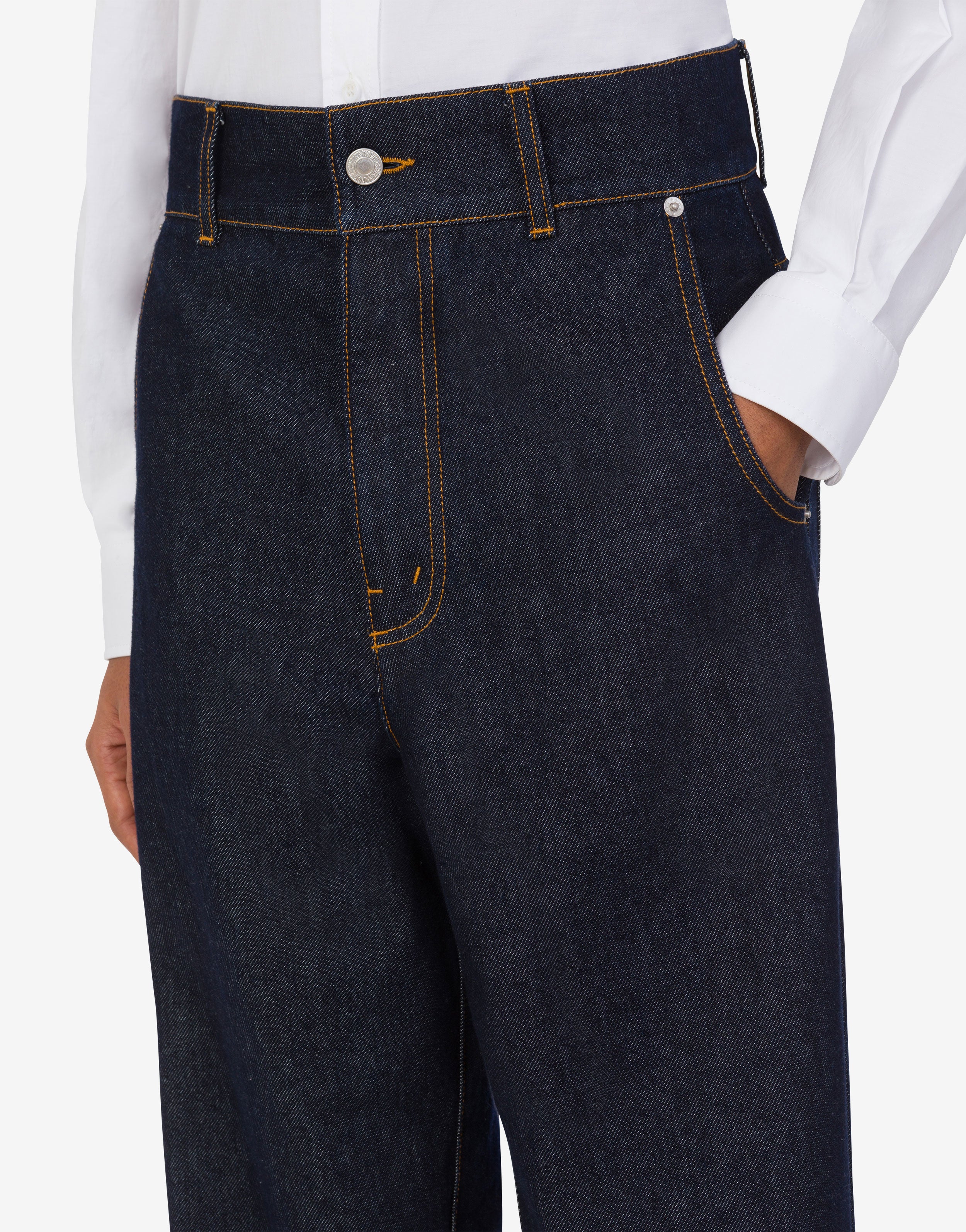 【関税&送料込】Moschino Laurel Crown Patch Denim Pants Blue denim pants Laurel Crown Patch | Moschino